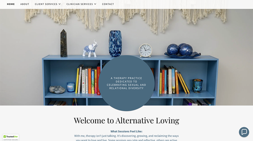 Alternative Loving website by Cara Christine Creates