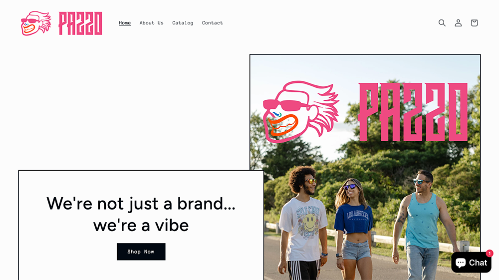 Pazzo Wear website by Cara Christine Creates